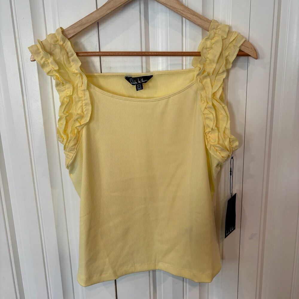 Nicole Miller Yellow Tank Top Size Small‎